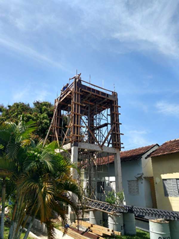 Execução da Estrutura em Concreto no asilo Vila Vicentina